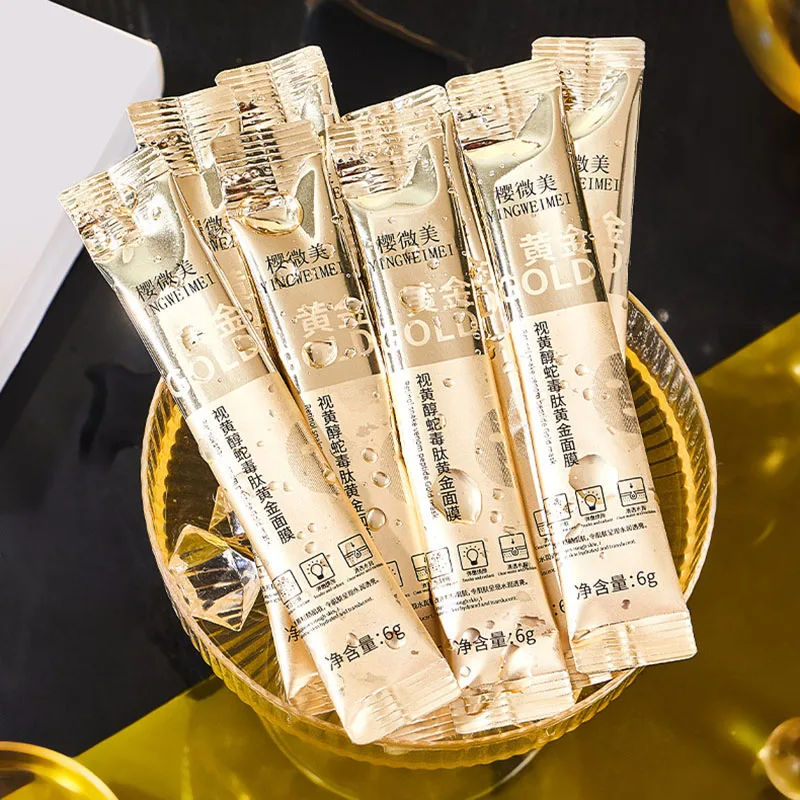 10 قطعة قناع الوجه الذهبي الريتينول ثبات اشراق ترطيب ترطيب أقنعة الوجه تقشير قناع الوجه منتجات العناية بالبشرة