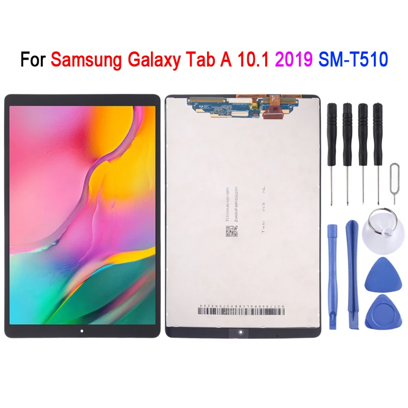 Tablet LCD Screen Display For Samsung Galaxy Tab A 10.1 Inch 2019 SM-T510 (WIFI Version) with Digitizer Full Assembly Spare Part