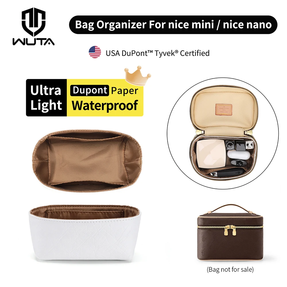 

WUTA Bag Organizer Insert for LV nice nano nice mini Handbag Travel Makeup Storage Waterproof Inner Bag Crossbody Accessories