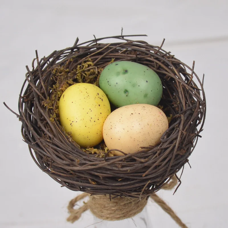 

Simulated Bird's Nest Easter Decoration Natural Rattan Home Furnishings Shooting Props Wholesale