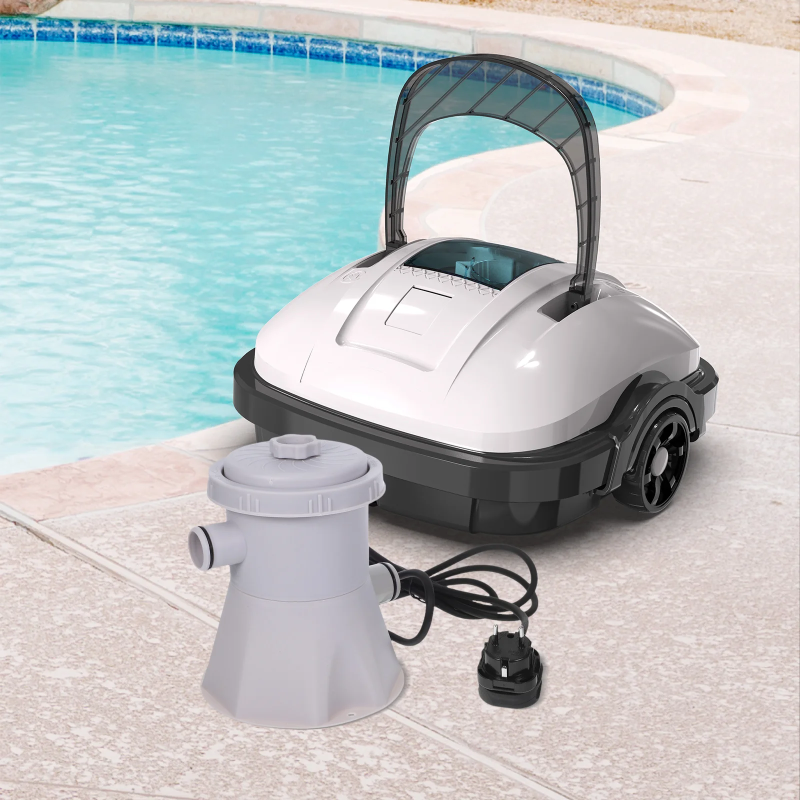 Bomba de filtro eléctrica automática para circulación de agua cristalina, eliminación eficiente de impurezas, funcionamiento silencioso y ahorrador de energía