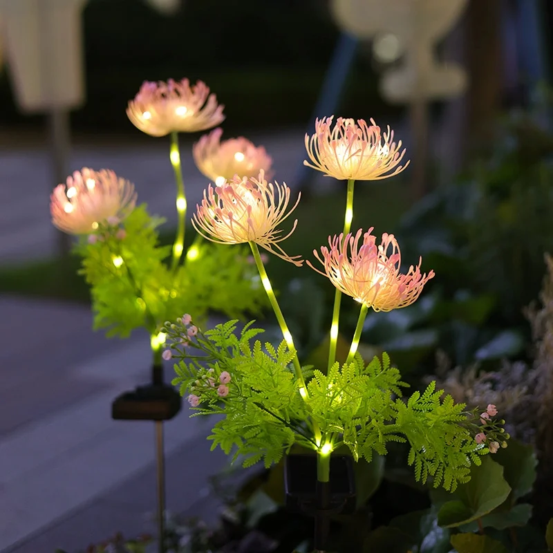Solar Powered Shore Flower Ground Plug-in Lamp, Outdoor , Beautiful Flower Decoration, Courtyard Lawn Decoration Wedding
