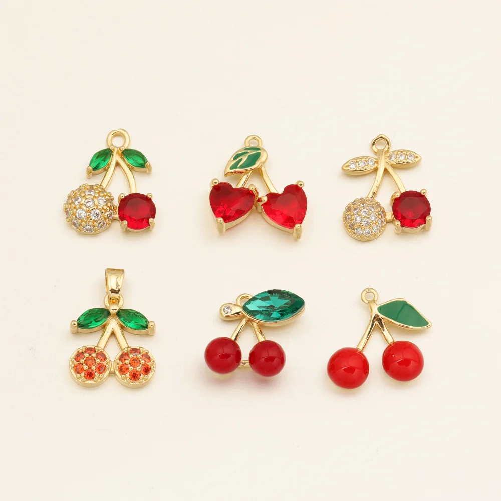 

Cordial Design 50Pcs CZ Pendant Making/Earrings Accessories/Cherry/Hand Made/Jewelry Findings & Components/Copper Charms #194449