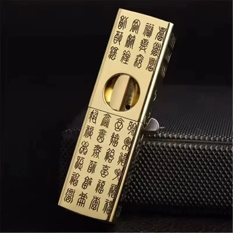 

Двусторонняя керосиновая зажигалка ручной работы из чистой меди, тяжелая броня, запуск одним щелчком мыши, зажигание, ограниченная серия, зажигалки