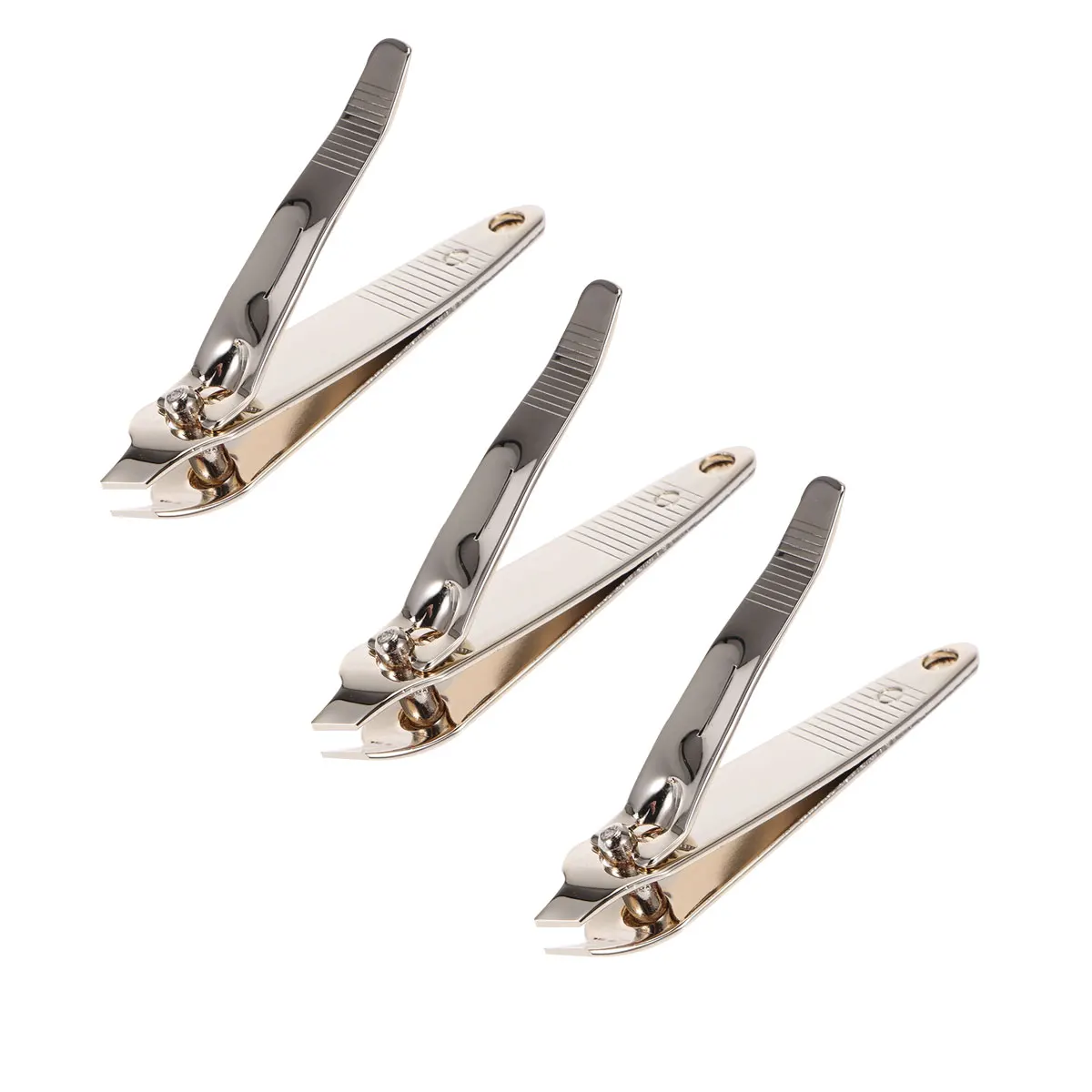 

3Pcs Gold Plated Nail Scissors Bevel Design Durable Manicure Set for Quick Easy Shaping of Nails Gift for Friends