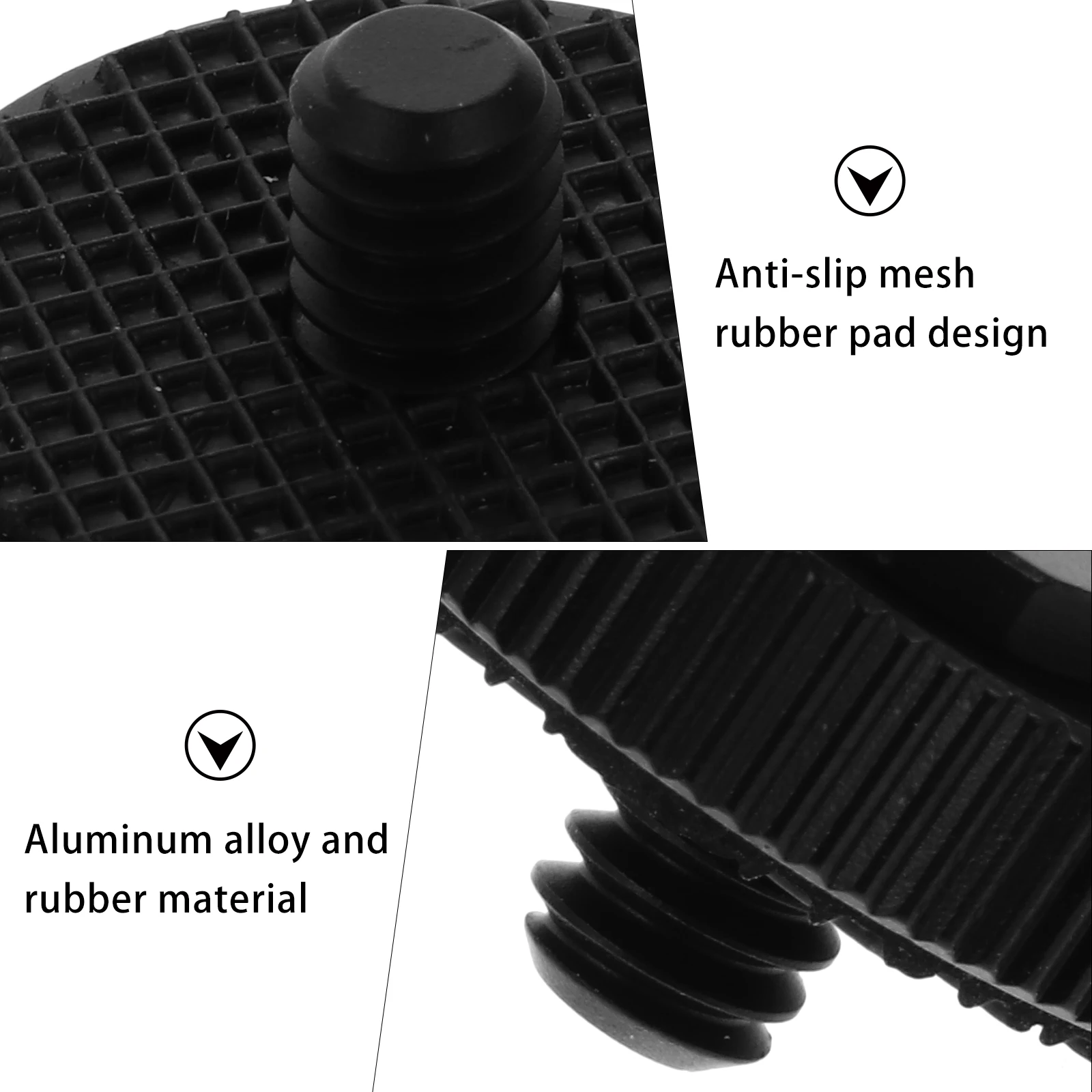 

3pcs 1/4 Inch Cold Shoe Mount Adapter For Camera Tripod Screw Dslr Rig Light Stand Non-Slip Aluminum Alloy Rubber
