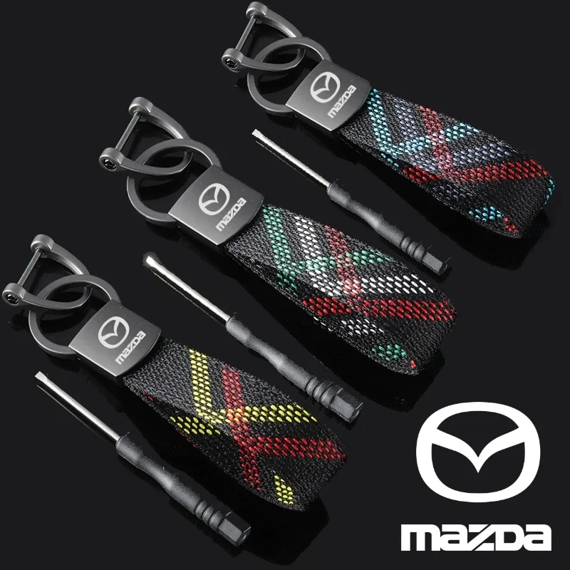 

Оксфордская лямка для Mazda Atenza Axela CX6 RX7 MX5 CX5 CX3 Protege 323 626 CX9 CX7 CX9, автомобильные брелки, брелки для ключей