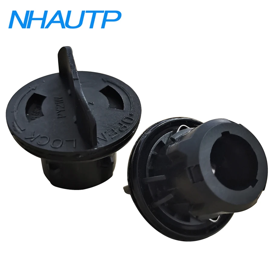 NHAUTP 2Pcs 1156 PY21W Base For VW Polo 2012-2018 6RD953123A Front Turn Signal Lamp Holder Adapter Car Lights Accessories Black