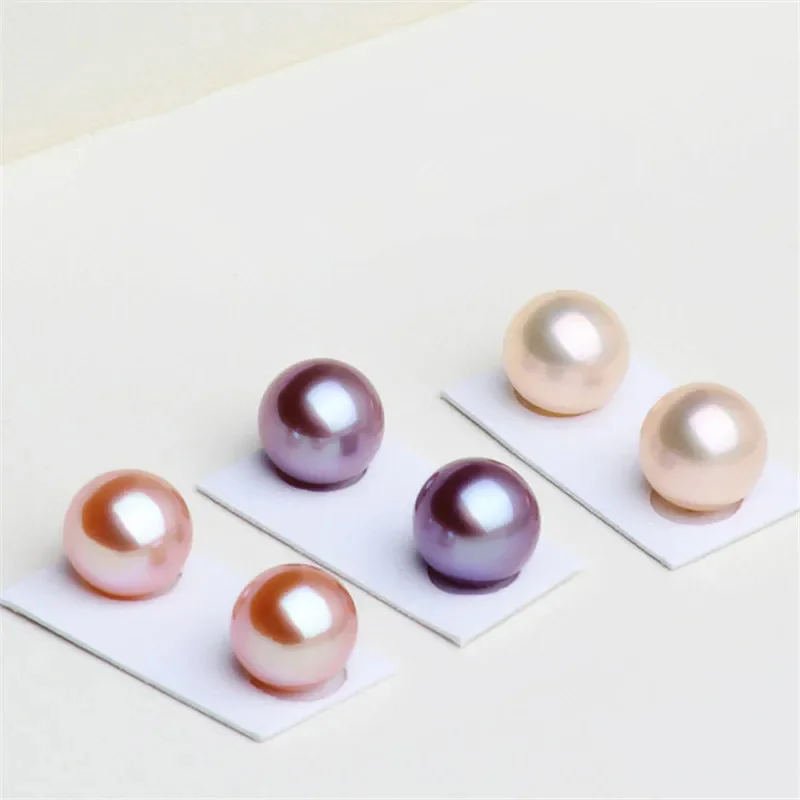 

Wholesale Near Round Fresh water Pearl White 2A Loose Natural Pearls Beads for Jewelry Making Earrings Pendant Ring