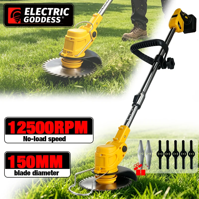 Cordless Handheld Electric Grass Trimmer for Dewalt 20V Batteries