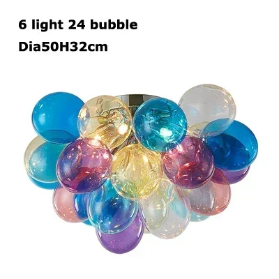 JIANKEXING Nordic Kreative Farbige Glas Ballon Anhänger Lampe Kleidung Shop Restaurant Küche Kronleuchter Warme Kinderzimmer Dekor Licht 7