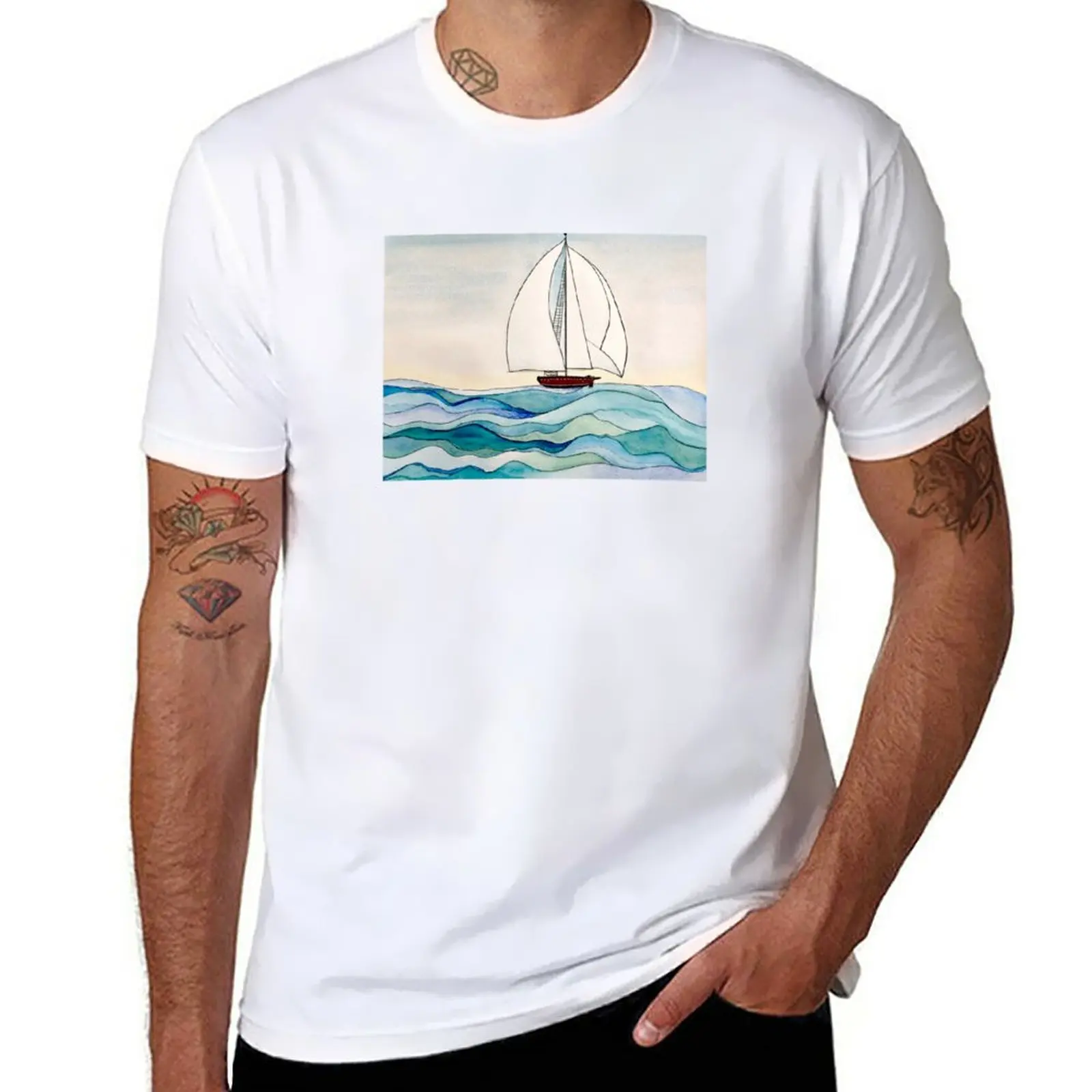 New Boat T-Shirt summer top quick-drying t-shirt men graphic t shirts