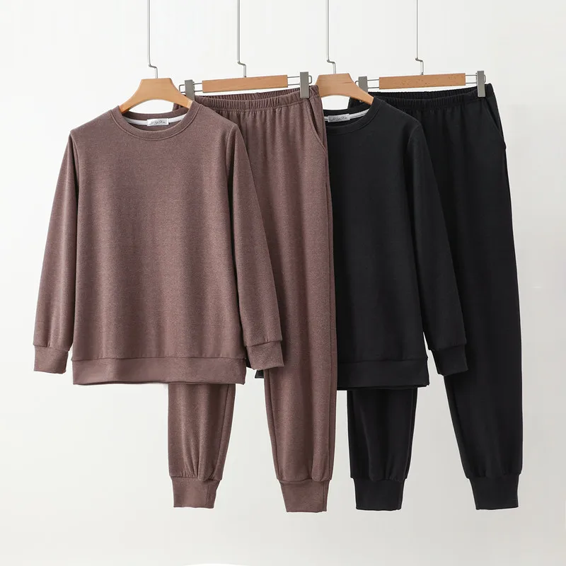 

Утепленный флисовый мужской повседневный спортивный костюм: худи с длинным рукавом и спортивные брюки, комплект из двух предметов для активного отдыха, осень-зима, сохранение тепла