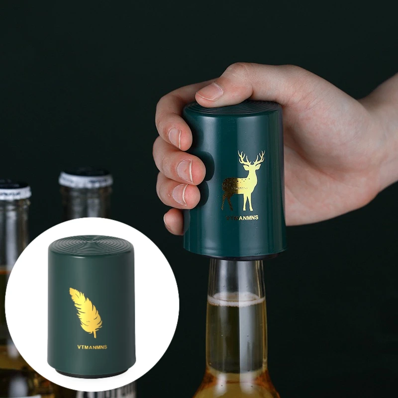 

Creative Magnetic Automatic Beer Bottle Opener Stainless Steel Press Lid Beer Corkscrew Tools Portable Bar Gadgets Tools