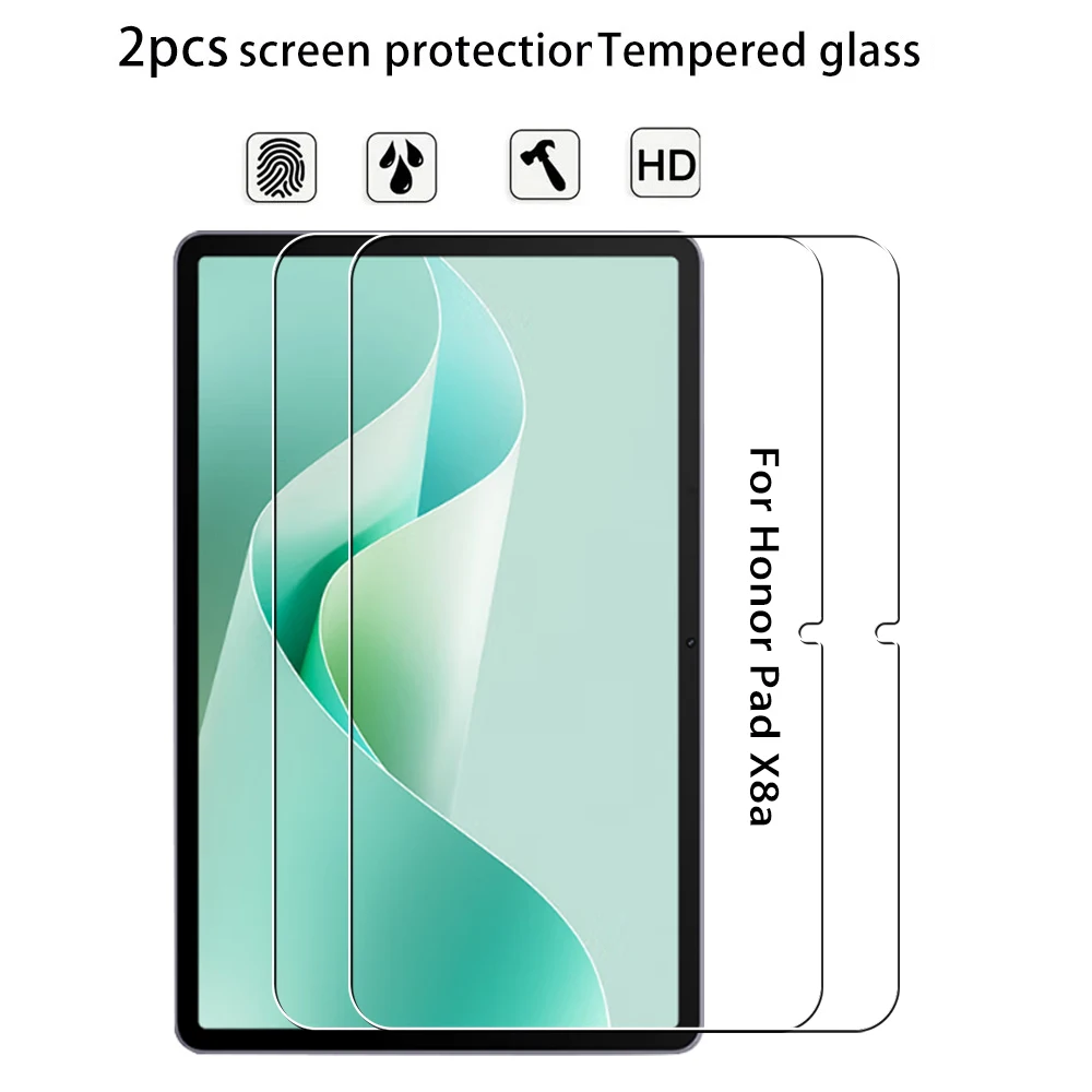 

2PCS Tempered Glass Screen Protector For Honor Pad X8a 11-inch 2024 Clear Film Protection
