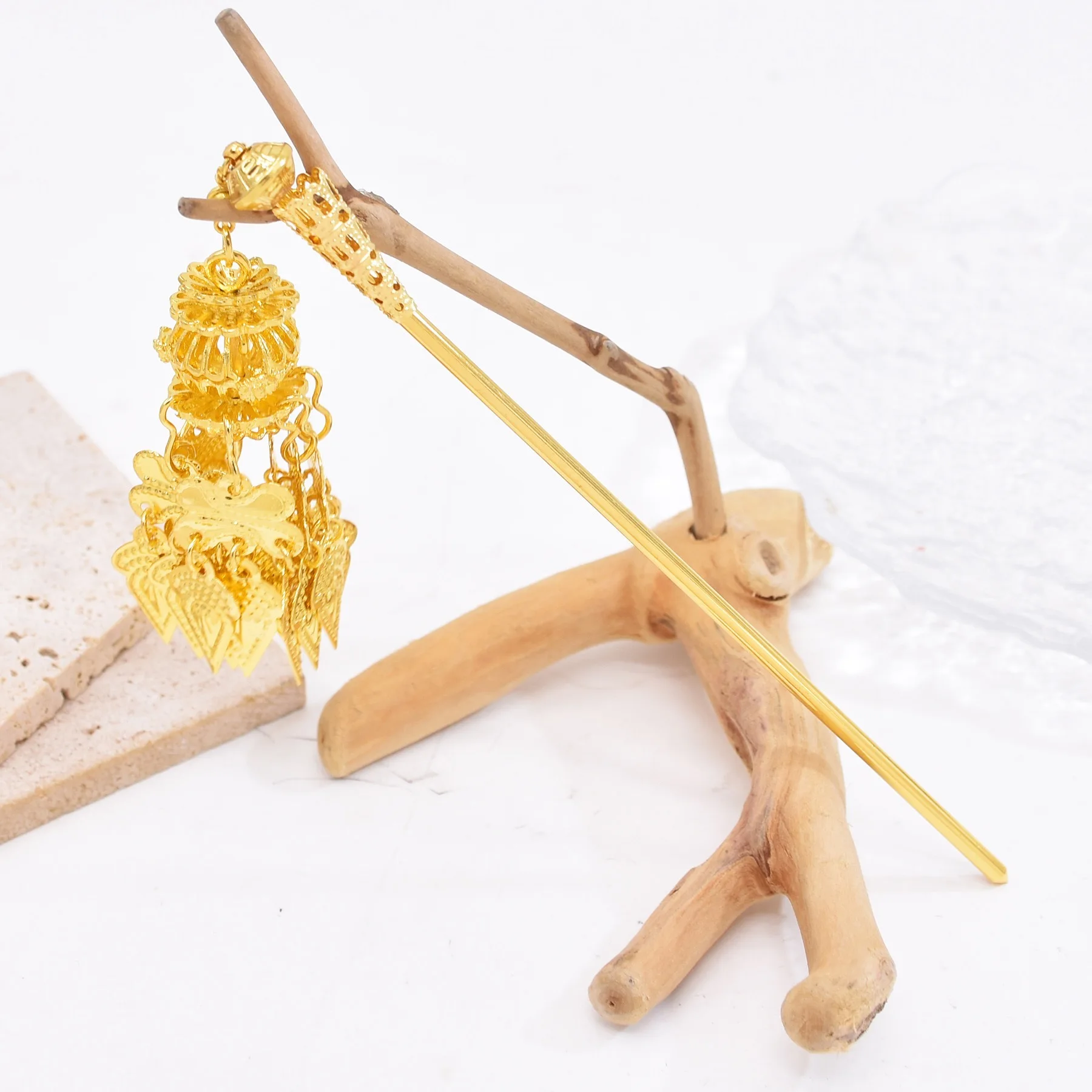 

Tassel Hairpin Style Women's Exotic Ancient Gold Imitation Middle East Dance Headwear