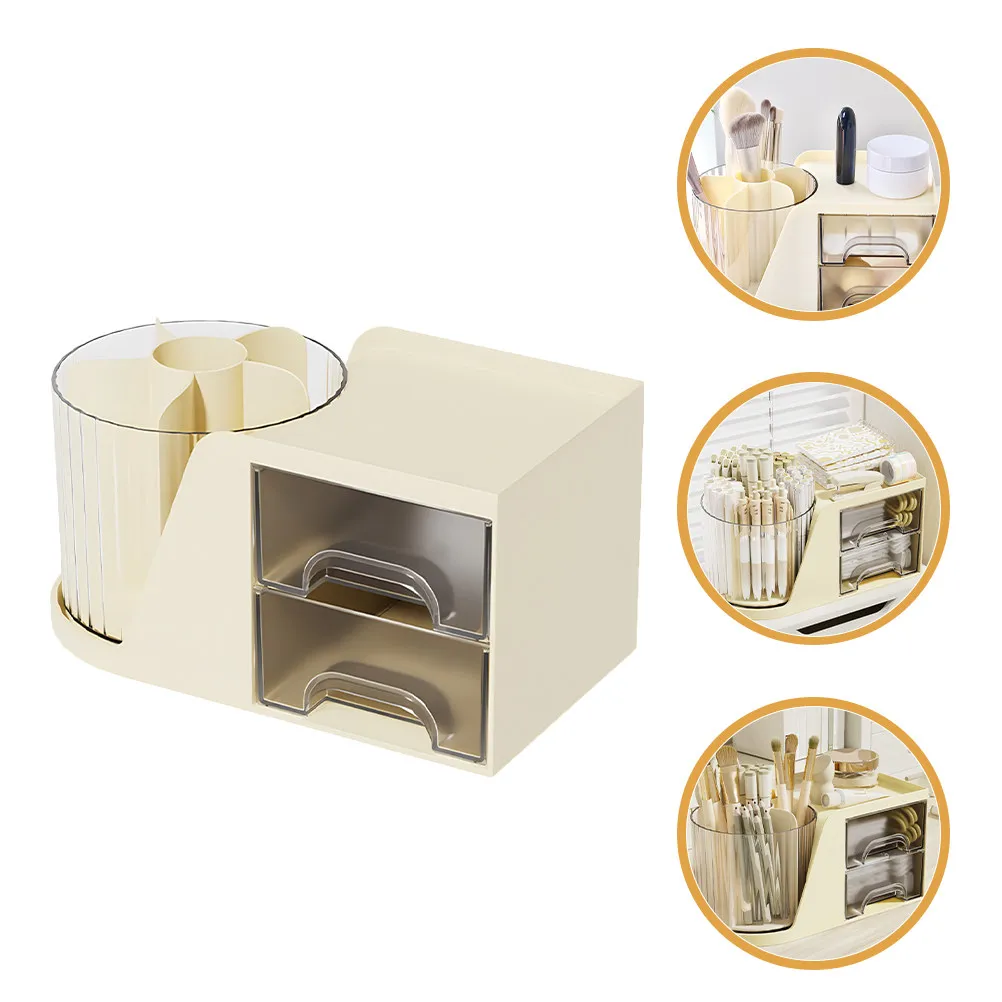 

Вращающийся органайзер для ручек и канцелярских принадлежностей, настольный ящик-органайзер для офиса, учебы, кухни, гостиной, для небольших предметов