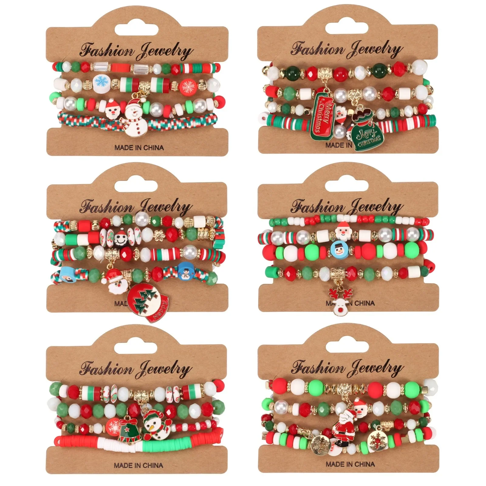 

Christmas Bracelet Santa Claus Reindeer Snowman Hand String Merry Christmas Joy 2025 Noel Party Gifts Kids Favor Xmas Supplies