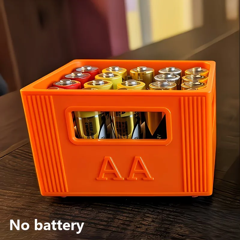 Large Capacity AAA AA Battery Storage Box 20/30 Grids Stackable Plastic Organizer Gift No Batteries Included
