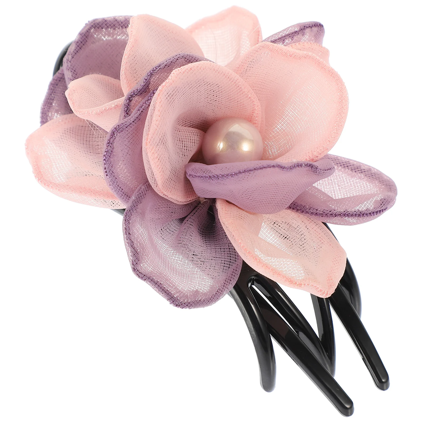 

Зажим «крокодил» для челюсти Заколка для волос «утконос» Заколка для волос из шелковой пряжи с цветком Нескользящая для густых тонких волос Вечеринка Работа Ежедневное использование Зажимы с цветочными когтями