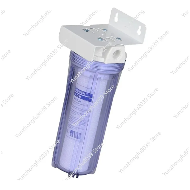 Filtre à eau monophasé pour toute la maison de 10 pouces, purificateur d'eau frontal de cuisine à précipitation graduelle en coton PP, entrée d'eau 1/4-1/2''