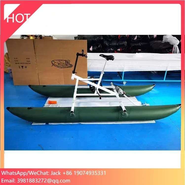 

Manufacturer Outdoor Riding Aquatic Park Portable Foldable Inflatable Water Pedal Bicycle Aqua Water Bikes With Ce