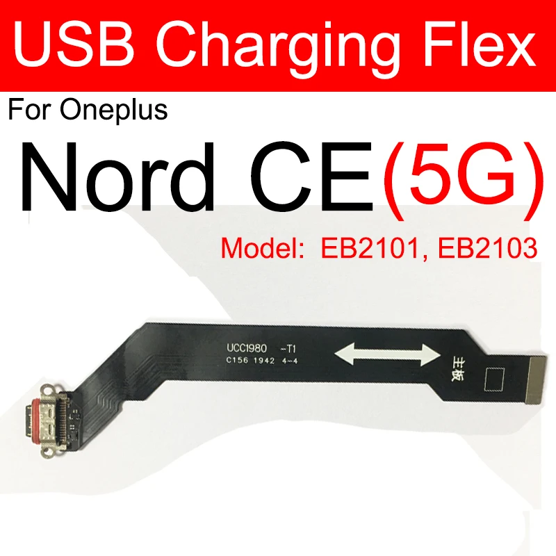 Câble de chargeur USB 5G pour Oneplus 1 + Nord Nord2 Nord CE, connecteur de Port USB, pièces de ruban flexible