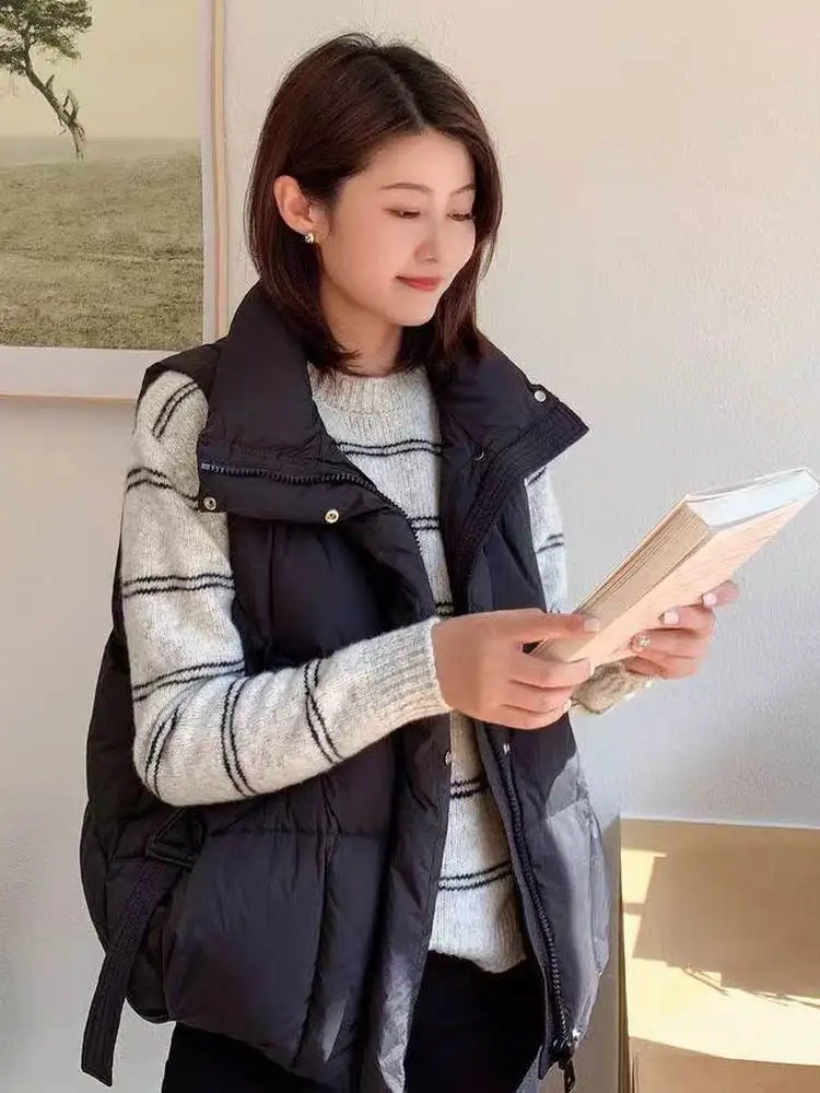 

Vests Waistcoats Thick Womens Vest Top Women Autumn Corduroy Buttoned Regular Fit Preppy Style College Class Trendy Breathable