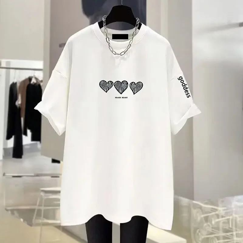 Momen's Casual Personality Short Sleeve Summer Lovers T Shirts Couple Fashion Matching Cotton Tops Women Men Clothing