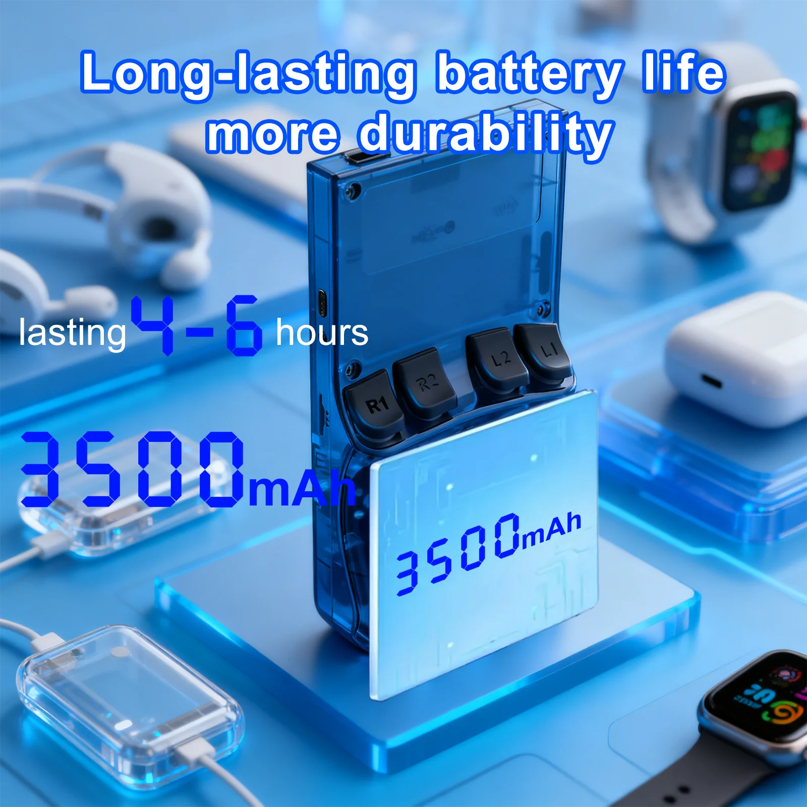 GAMINJA Console portátil ANS13 Tela IPS de 4,0 polegadas Retro Console portátil pré-carregado com mais de 15.000 jogos Sistema Linux portátil