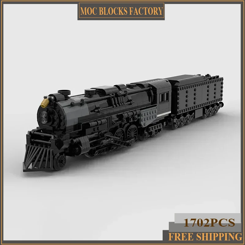 Train Model Moc Building Bricks Nickel Plate Road 765 Locomotive Technology Modular Blocks Gift Christmas Toys DIY Sets Assembly