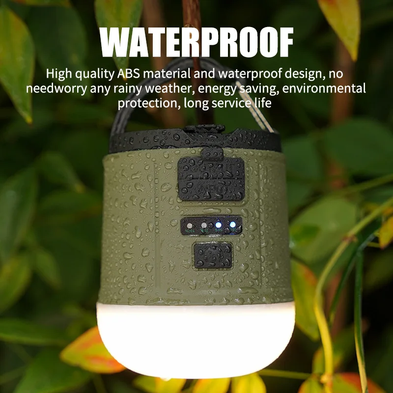 Neue multifunktion ale harte Licht Zelt leuchte Outdoor wasserdichte Notfall Camping Licht tragbare wiederauf ladbare Leistung Camping Lampe