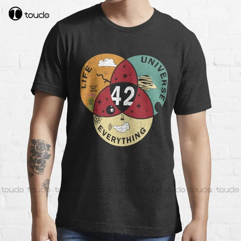 New 42 Answer To Life Universe And Everything Funny Vintage Gift Idea  T-Shirt T-Shirt College Shirts Cotton Tee Shirt Xs-5Xl