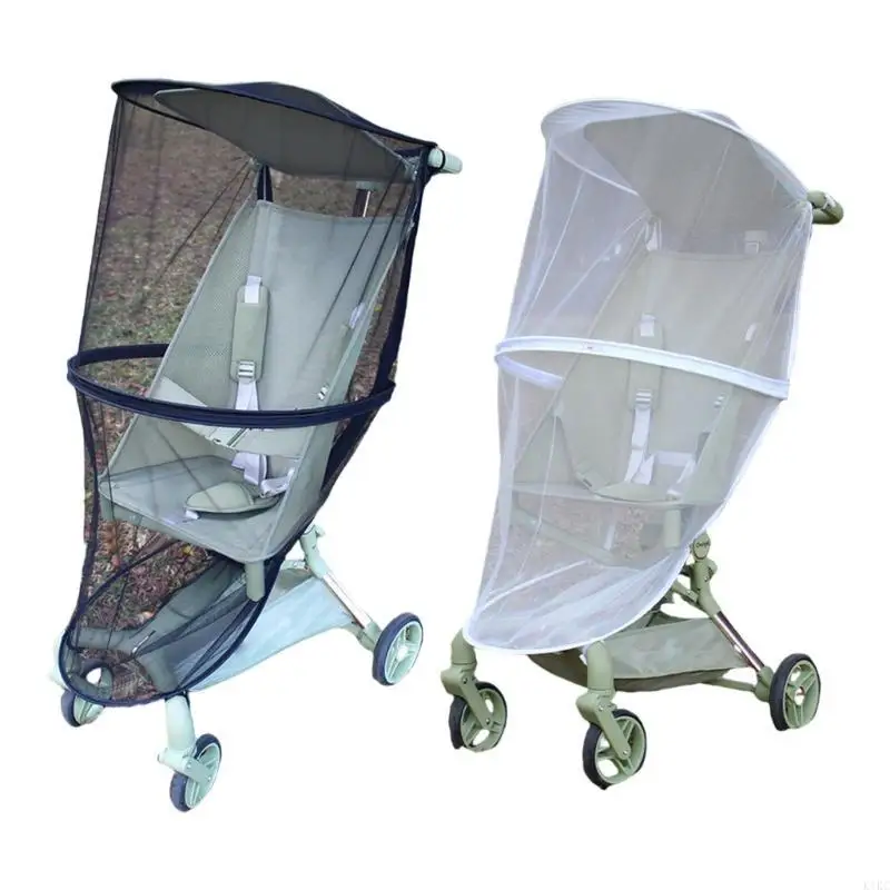 K1KC Pelindung Mesh Canopy Strollers Insect Insect For Strollers Lipat Boks