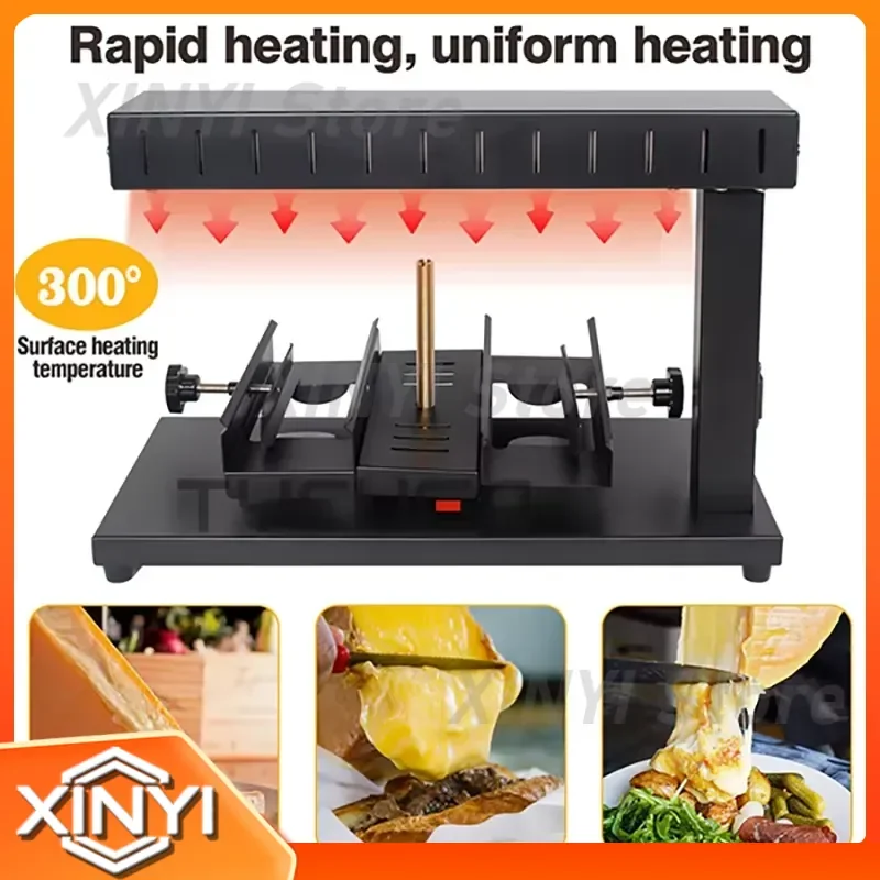 for Dual Wheel Cheese Melter Electric Warmer Machine 110V 220V Fast Heating Household Kitchen Restaurant Hot Melt Equipment