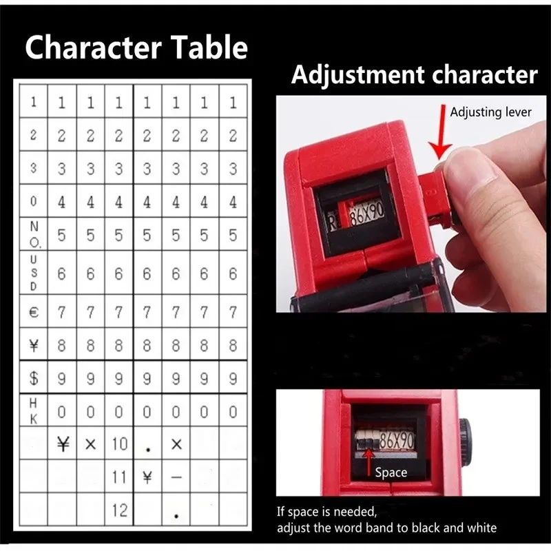 MX-5500 MX5500 مسدس شارة السعر المحمول مكون من 8 أرقام مع ماكينة ترميز حبر واحدة لسوبر ماركت متاجر البيع بالتجزئة $ € ₽ كجم #3