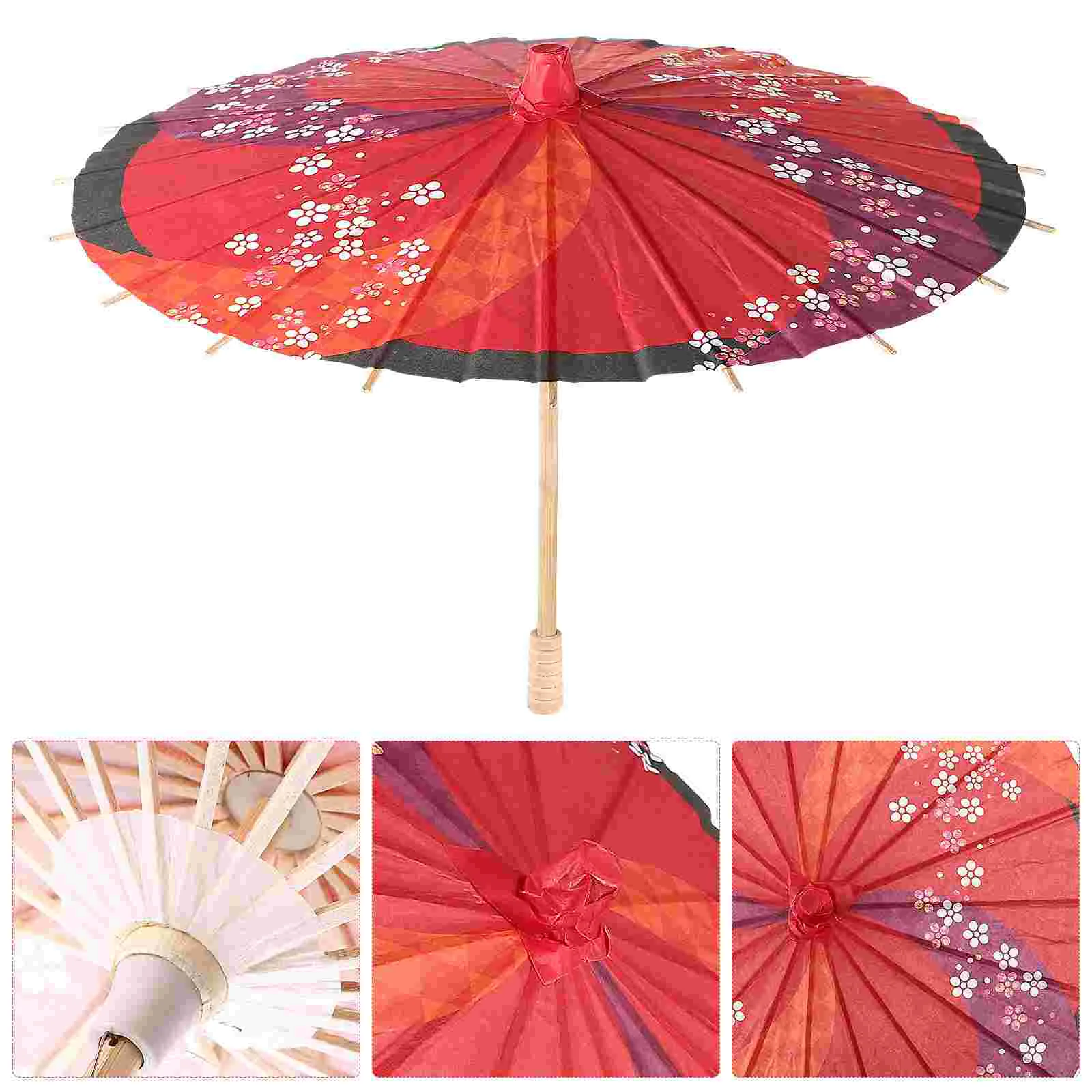 Japanese Oil Paper Umbrella Vintage Cherry Blossoms Ancient Dance Umbrella Chinese Style Paper Umbrellas Decoration