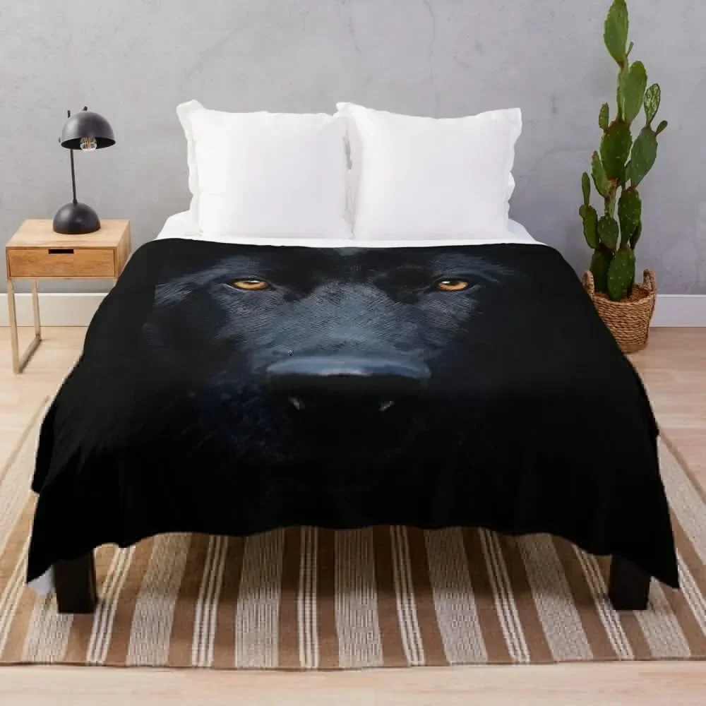 

Black German Shepherd Throw Blanket Furrys Moving for winter Blankets