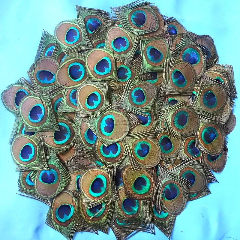 50pcs Big Natural Peacock Feather Eye Blue for Crafts Needlework Decoration Pheasant Feather Decor Jewelry Carnival Plume