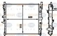 Store code: 8MK376718-591 for engine water radiator ML-CLASS W163 0105