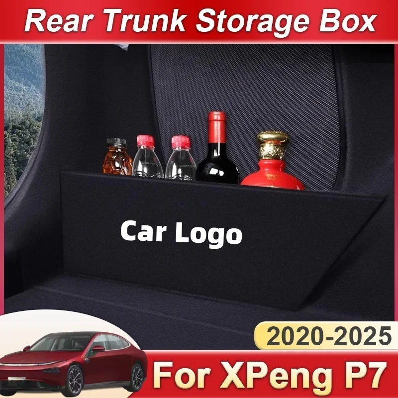 

Car Rear Trunk Partition For XPeng P7 2020~2025 Car Upgrade Organizer Trunk Side Partition Trunk Interior Storage Box Car Parts