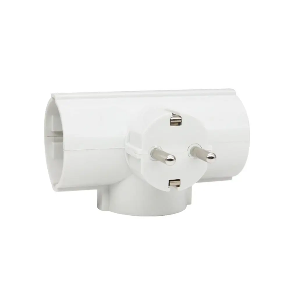 One Turn Three Plug EU Conversion Socket Space Saving Security Protection EU Plug Adapter Portable PC Socket Extender