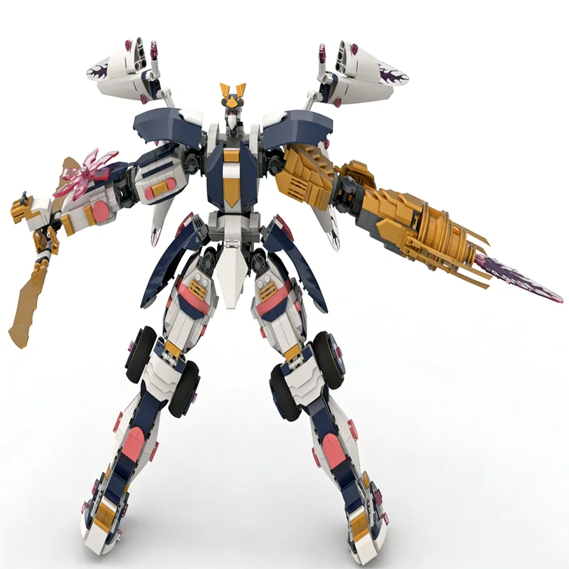 New 1284Pcs Famous Cartoon Series Technology Mech Moc Model Building Blocks Diy Creative Ideas Bricks Toys Birthday Gift