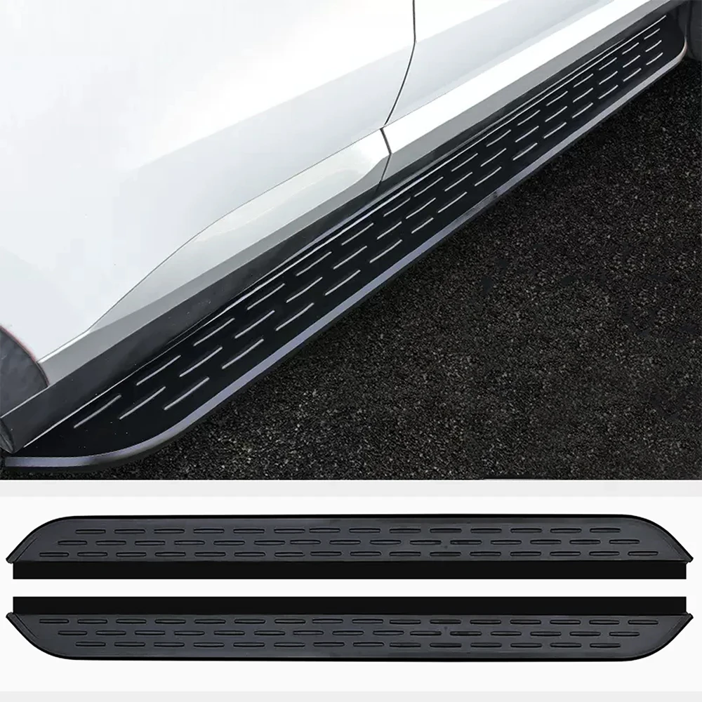 2 pcs fit for Discovery 5 L462 2017-2025 Side Step Running Board Pedal  (with Brackets) Pure black + black particles