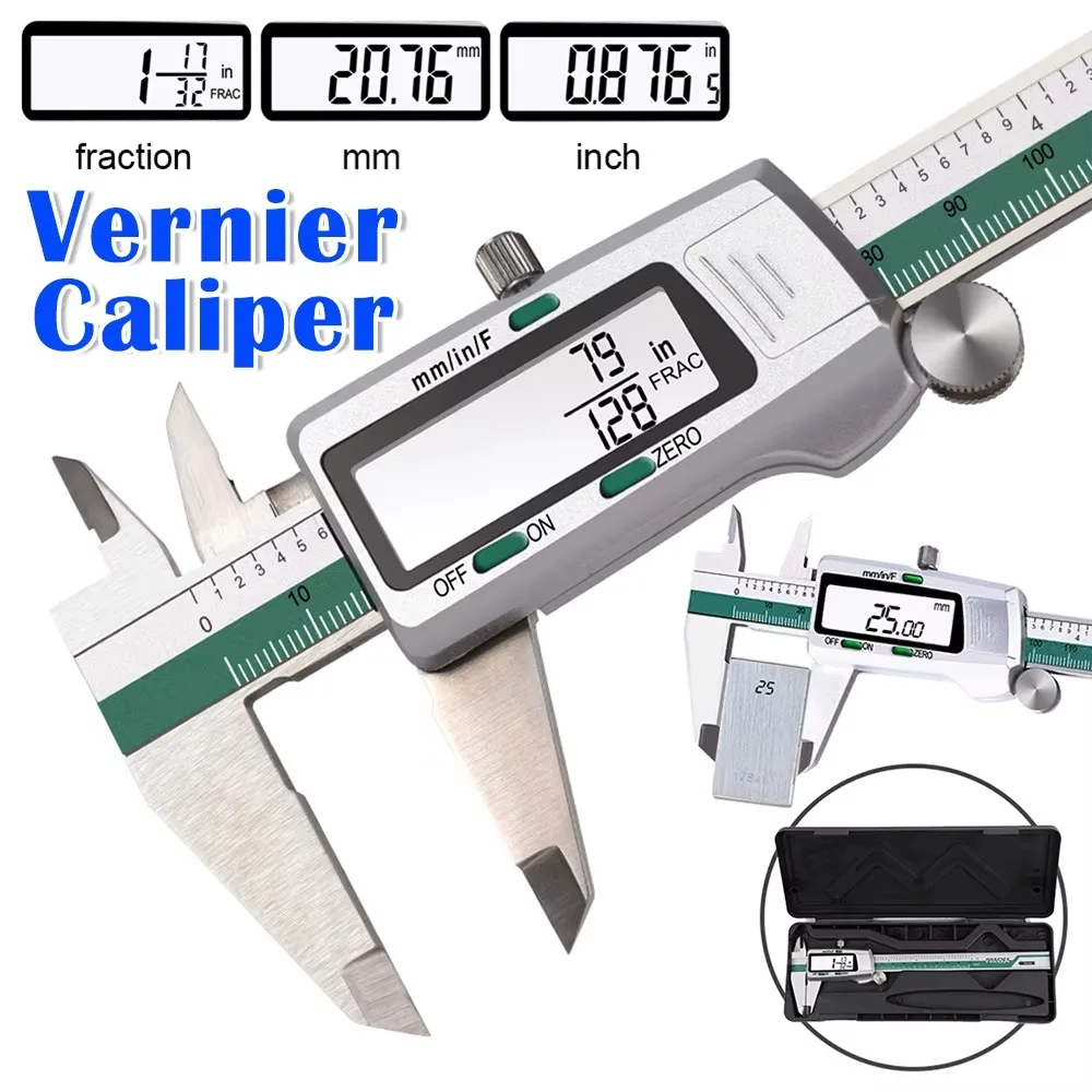 Ferramentas de medição de micrômetro de calibre vernier digital LCD de alta precisão