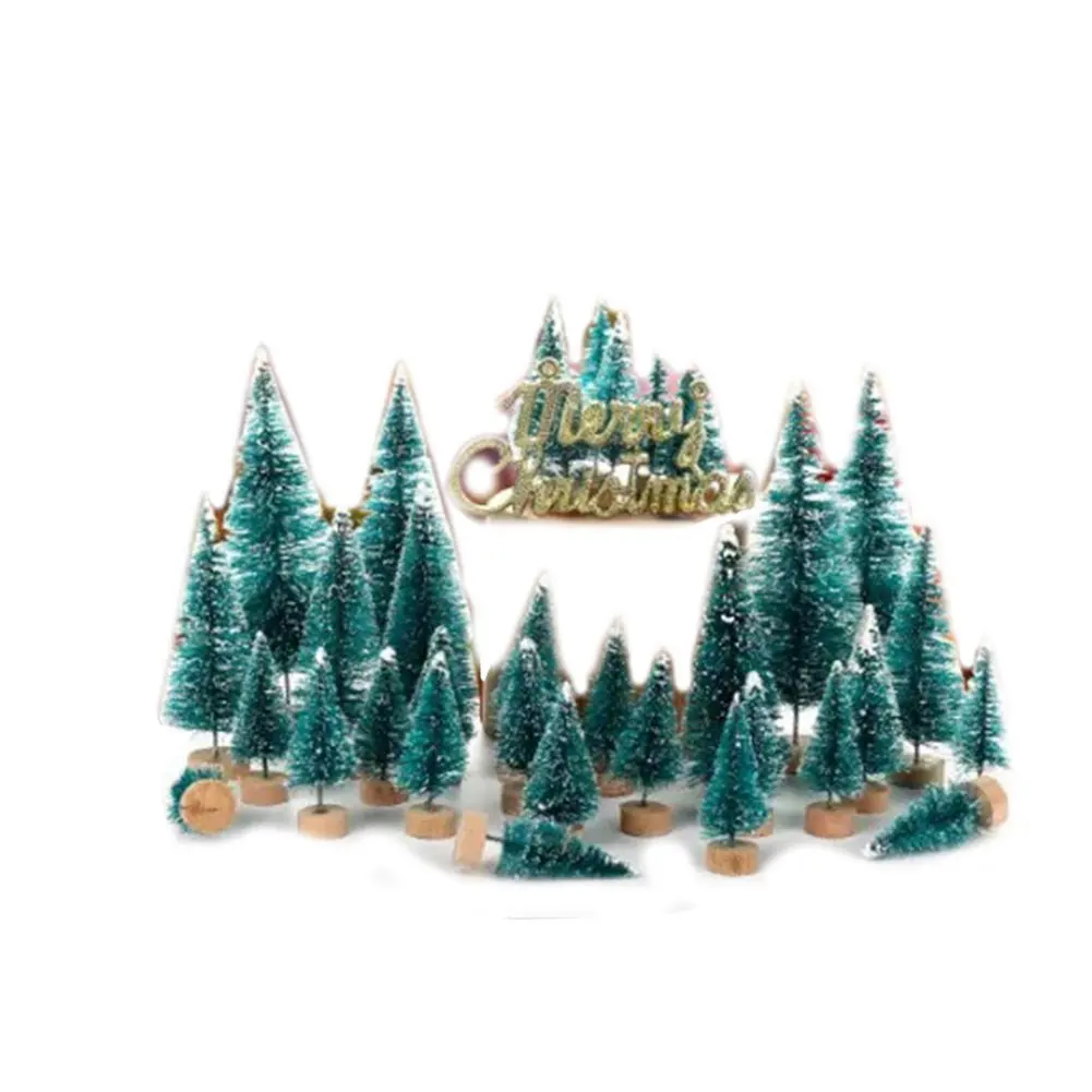 Small Simulation Christmas Tree DIY Ornament Set Christmas Desktop Christmas Tree Small Ornament Decoration