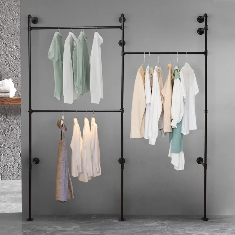 Clothing Rack Hanger Wall Mounted Clothing Display Closet Organizer Space Saving Dorm Room Essentials