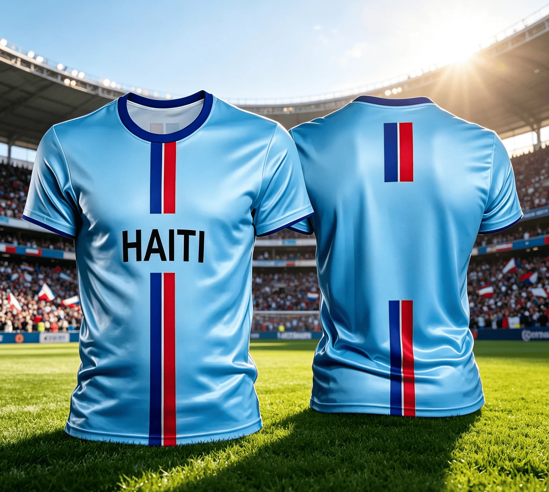 Haiti Themed Fan Jersey Breathable Quick Dry Football Shirt