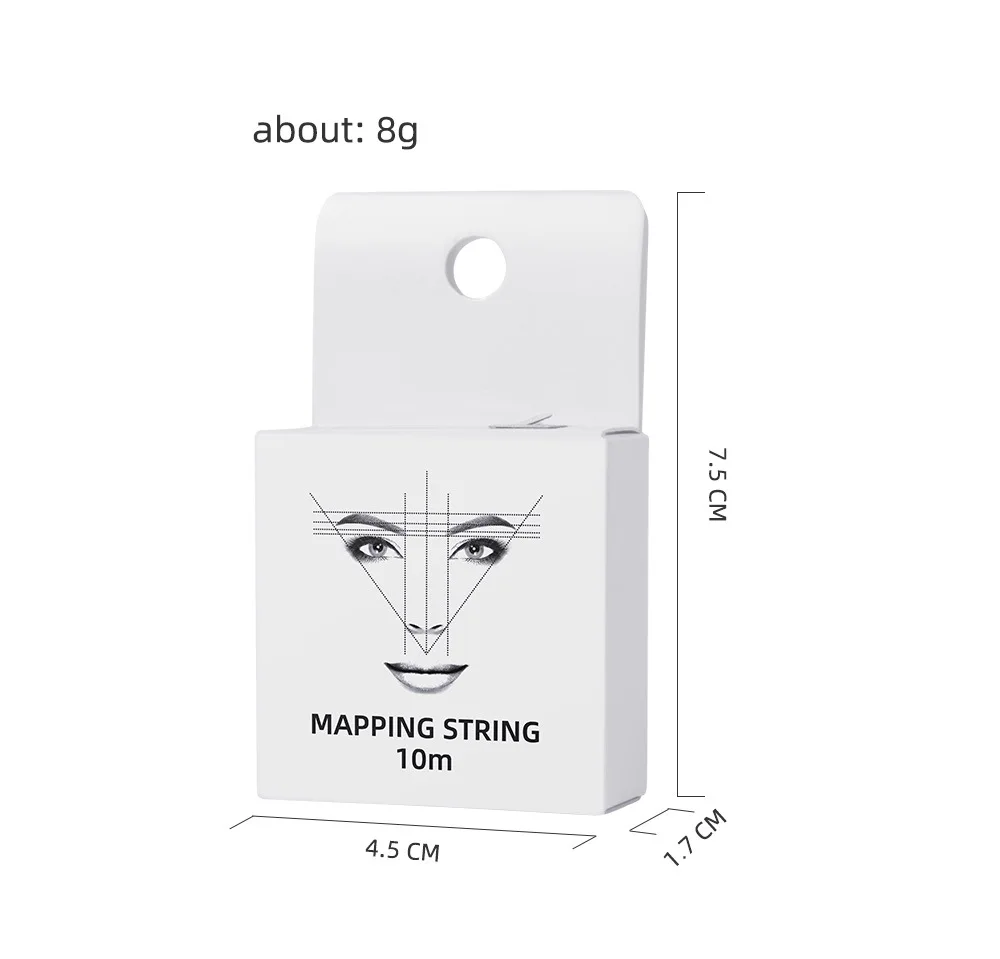Tattoo Thread Eyebrow Marker Thread Tattoo Brows Ruler  With Ink Positioning Mapping Line Box  for Marking Symmetrical Eyebrows
