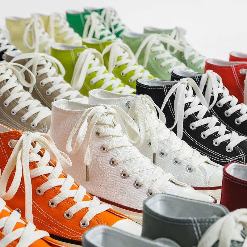 Low High Top Men Women's Casual Canvas Shoes Outdoor Skateboard Sports Sneaker Athletic Tennis Trainer Students Walking Footwear view 3